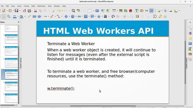 How to use HTML WEB WORKER API смотреть онлайн