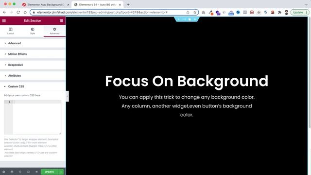 Elementor AUTO Background Color Change | WordPress Elementor Pro Tutorial | Elementor Tricks смотреть онлайн