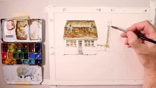 Winslow Homer Style Lighthouse in Watercolor - with Chris Petri смотреть онлайн