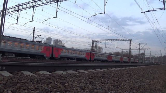 Электропоезд ЭД4М-0066 сообщением Александров - Москва