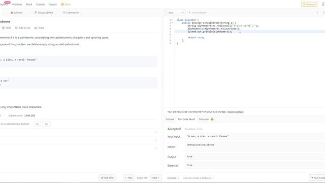 Valid Palindrome | Leetcode | Java смотреть онлайн