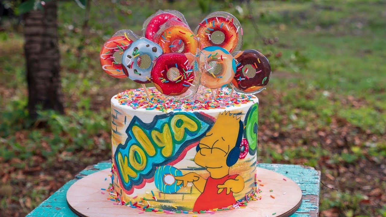 Яркий детский торт. Леденцы-пончики- Я - ТОРТодел! смотреть онлайн