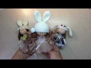 Как сшить куколку-малышку своими руками? Для вас мастер-класс "Текстильная куколка в шапке "Зайка"!