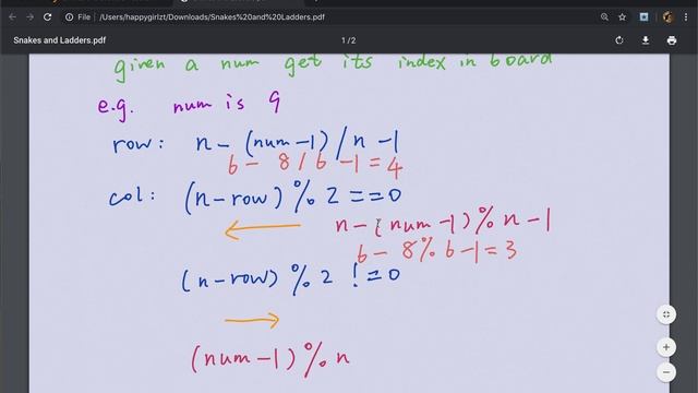 LeetCode 909. Snakes and Ladders Explanation and Solution смотреть онлайн