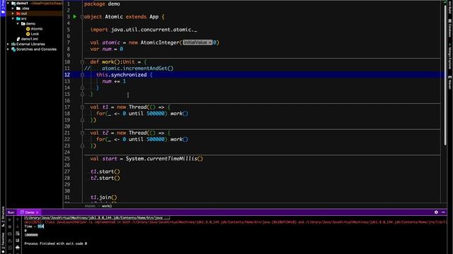 10) Scala. Multithreading. Using atomic variables смотреть онлайн