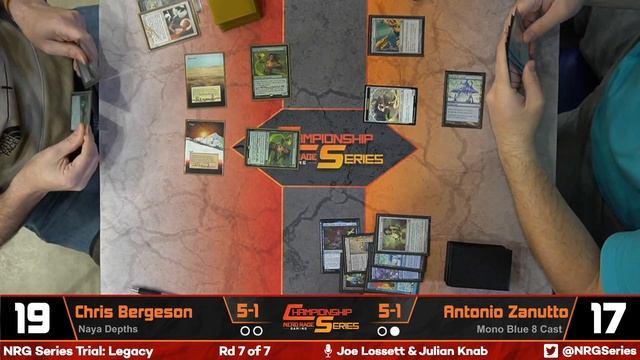 Legacy Trial Round 7: Antonio Zanutto (Mono Blue 8 Cast) vs Chris Bergeson (Naya Depths) смотреть онлайн