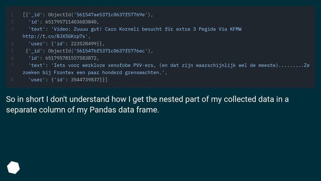 Getting nested data from MongoDB into a Pandas data frame смотреть онлайн