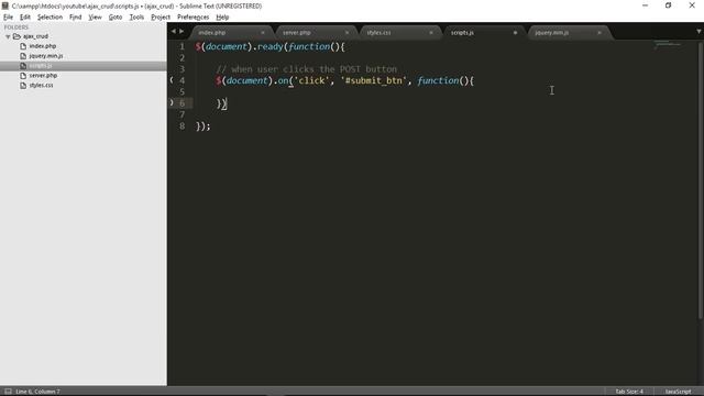 Ajax php CRUD [Create, update, delete] [1/2] смотреть онлайн