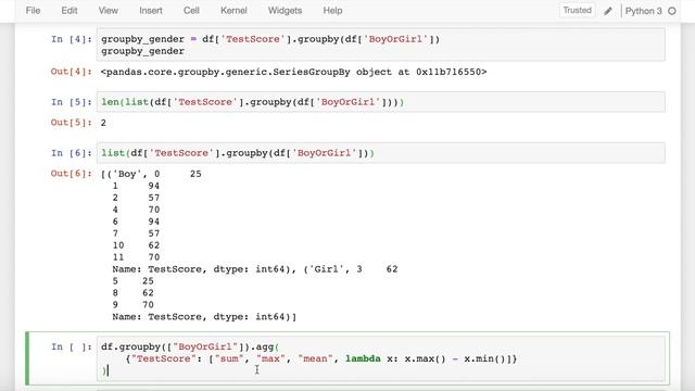 Pandas GroupBy Simplest Example - Python смотреть онлайн