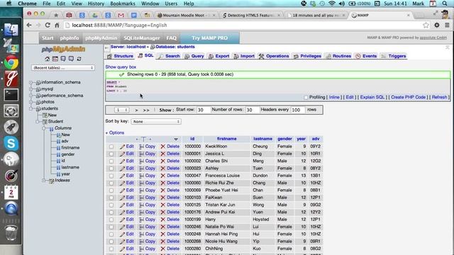 Y8 MySQL + MAMP + phpMyAdmin смотреть онлайн