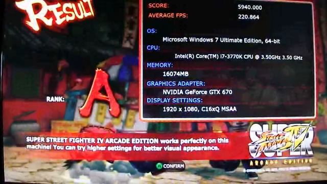 Super Street Fighter IV Arcade Edition Benchmark on PC with GTX670 смотреть онлайн