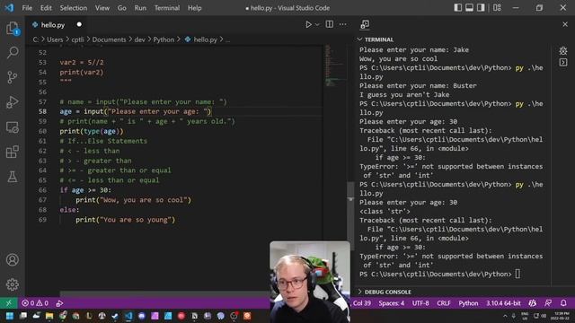 User Input & If Else | Intro to Coding | Learn to Code Python! смотреть онлайн
