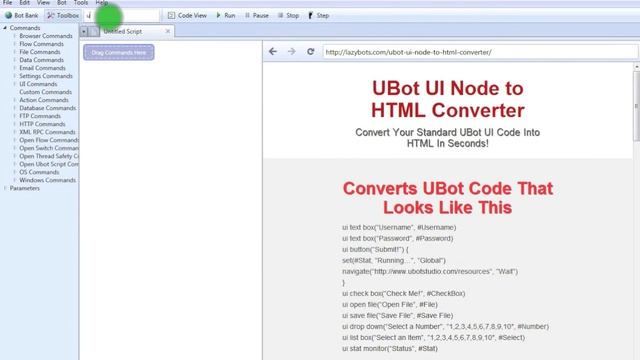 UBot UI Node to HTML Converter смотреть онлайн