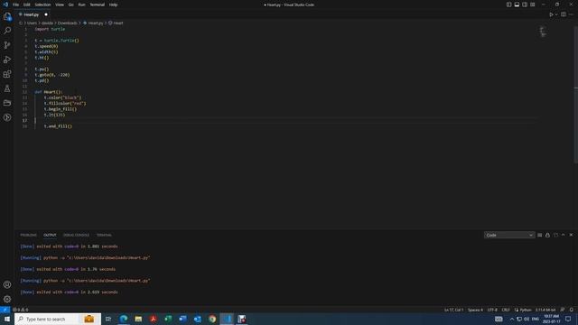 How to code the HEART EMOJI in Python | Using Turtle | BetaBoyBeatz смотреть онлайн