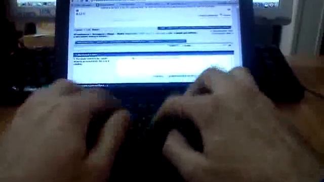 Набор на клавиатуре нетбука