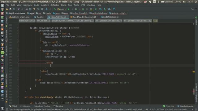 Android Kotlin Usage Tutorial #103 - SQLite - delete one row,all row смотреть онлайн