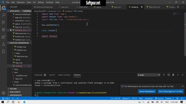 Laravel vue: Template Setting & Vue Router смотреть онлайн