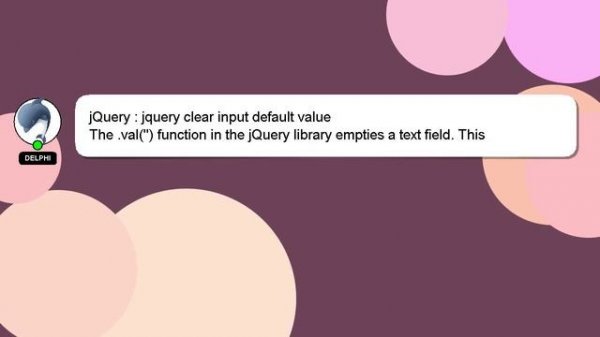 jQuery : jquery clear input default value