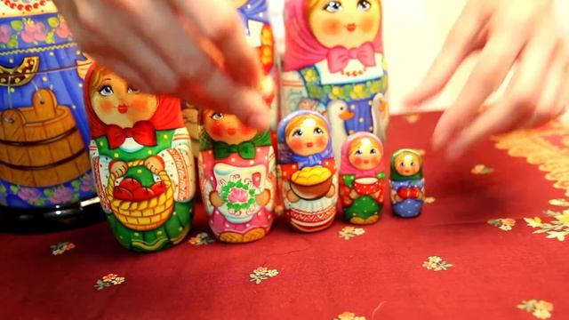 Матрёшка Варвара 10 мест | Десятиместная матрёшка "matryoshka" - сувенир смотреть онлайн