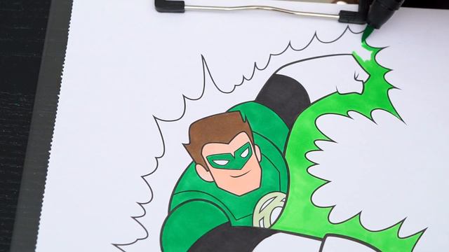 Coloring Green Lantern DC Super Friends Coloring Page Prismacolor Markers | KiMMi THE CLOWN смотреть онлайн