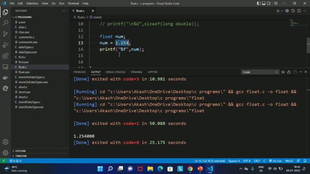 Float data type in c programming in detail ||C programming for absolute beginners (Fully Explained) смотреть онлайн
