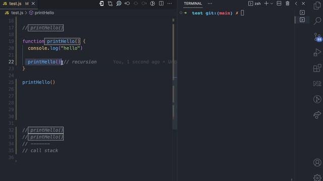 How Recursion works with the Call Stack in JavaScript смотреть онлайн