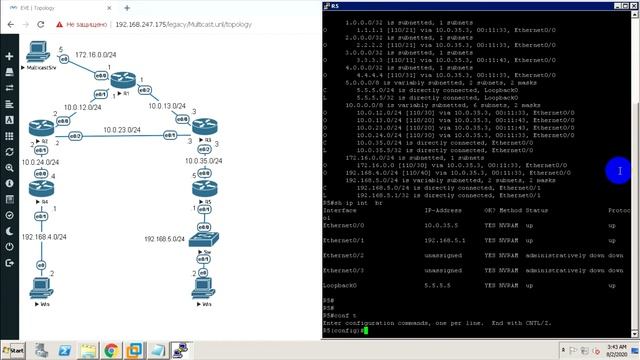 Disable SPT switchover in multicast routing смотреть онлайн