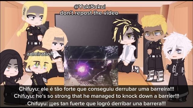 •Tokyo Revengers react to Takemichi// Takemichi as Satoru Gojo• ANIME SPOILER смотреть онлайн