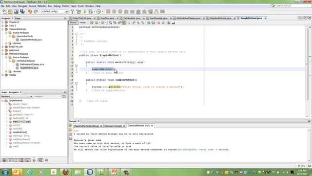 Java-Simple Method Call смотреть онлайн