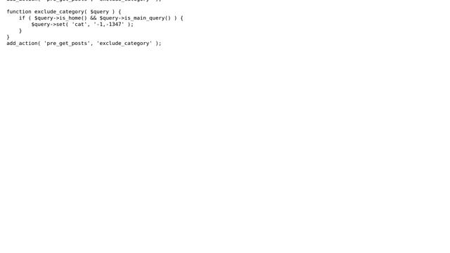 Wordpress: pre_get_posts to hide everywhere posts from "Archive" category смотреть онлайн