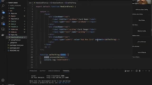 052223 React Events and Forms смотреть онлайн