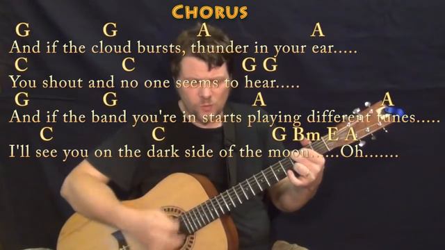 Brain Damage/Eclipse (Pink Floyd) Guitar Cover Lesson with Chords/Lyrics смотреть онлайн