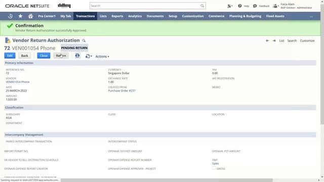 Oracle NetSuite Vendor Return Authorization | Oracle NetSuite | Oracle NetSuite Vendor Management смотреть онлайн