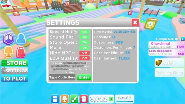 ALL NEW *LUCKY BLOCKS* UPDATE CODES! My Store Roblox смотреть онлайн