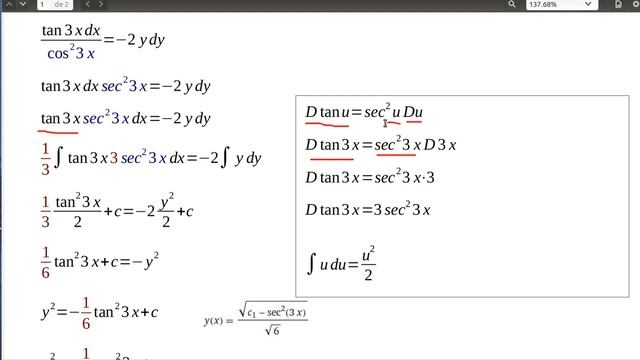sen 3x dx + 2y cos^3 3x dy = 0 смотреть онлайн