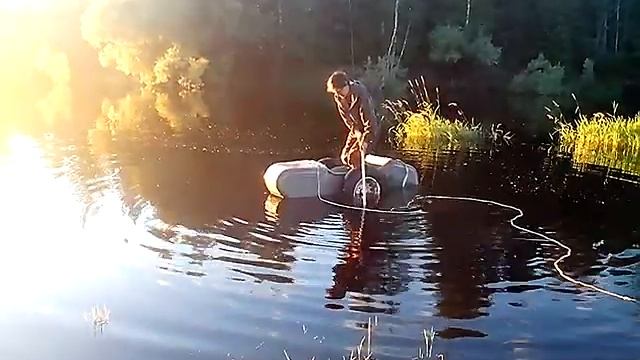 Плавающий прицеп для мотобуксировщика! смотреть онлайн