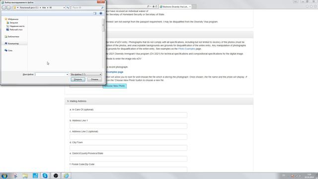 Green Card DV 2021 заполнение анкеты на участие смотреть онлайн