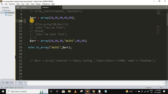 in_array and array_search in php | php in_array & array_search | php tutorial for beginners full -3 смотреть онлайн