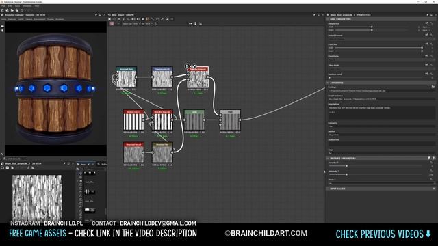 Substance designer Cartoon Metal & Wood Texture | Procedural Tileable Barrel or Mug Game texture смотреть онлайн