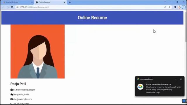 Building Online Resume using HTML and CSS - Mini-Project with source code смотреть онлайн