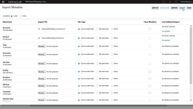 Importing Metadata in Cloud EPM смотреть онлайн