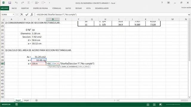 EXCEL EN INGENIERIA | CONCRETO ARMADO #1 | DISEÑO DE VIGA T | #HebMERMA смотреть онлайн
