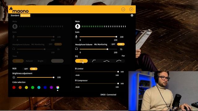 Игровой микрофон MAONO DM30 RGB | Обзор смотреть онлайн