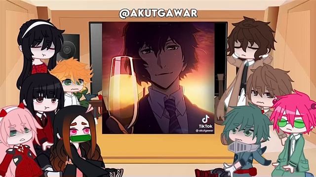 Anime Characters React to Osamu Dazai || Bungo Stray Dogs || 8/9 смотреть онлайн