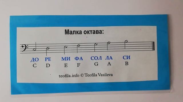 Нотите в Малка октава на Ключ Фа /Слухово упражнение 8 по солфеж смотреть онлайн