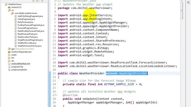 lesson14 60 WeatherProvider java package statement, import sta смотреть онлайн