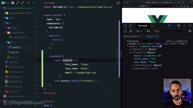 Curso gratuito Vue.js 3 INTRO #20 - Introdução VUEX Mutations parte 1 смотреть онлайн