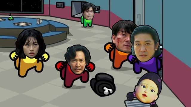 (Squid Game & Among Us) distraction dance animation смотреть онлайн