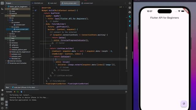 1. Fetch products from the fake store rest API in Flutter смотреть онлайн