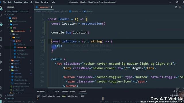 BLOG APP #13 REFRESH_TOKEN & LOGOUT | MERN STACK + TYPESCRIPT + REDUX смотреть онлайн